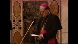 Presidente Aylwin se reúne con las más altas autoridades de la Iglesia Católica en el Vaticano : video