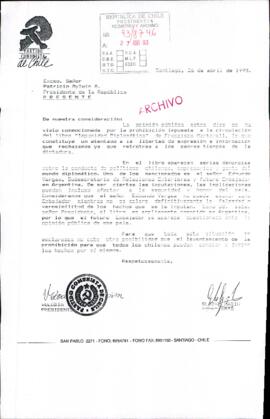 [Partido Comunista de Chile, expone rechazo a la prohibición de circulación de libro]
