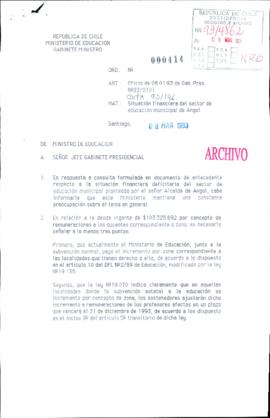 [Oficio Ord. N° 414 de Ministro de Educación, responde]