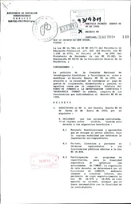 [Copia de Decreto N° 149 de Ministerio de Educación, modifica Decreto exento N° 45 de 1993]