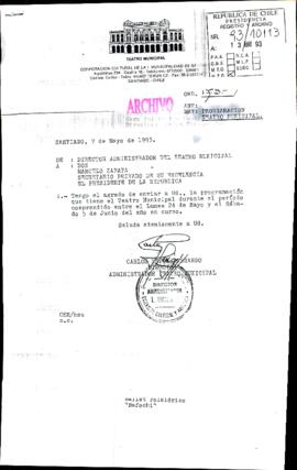 [Remite programación de Teatro Municipal]