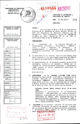 [Copia de Decreto N° 304 de Ministerio de Educación, comisiona al extranjero a Presidente de CONI...