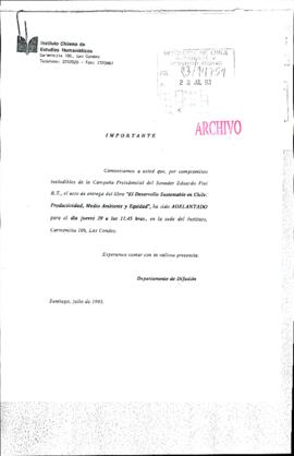 [Informa cambio de fecha de lanzamiento de libro]