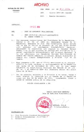 [Solicita enviar moción para proyecto de ley que dicta normas para proteger el patrimonio fitosanitario]