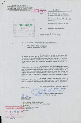 [Responde antecedente sobre servicio de energía eléctrica]