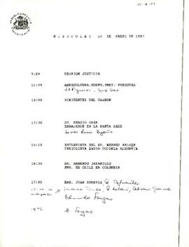 Programa Presidencial,  miércoles 20 de enero de 1993