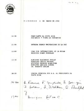 Programa Presidencial,  viernes 6 de marzo 1992