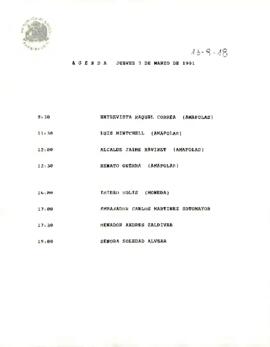 Programa Presidencial, jueves 7 de marzo 1991