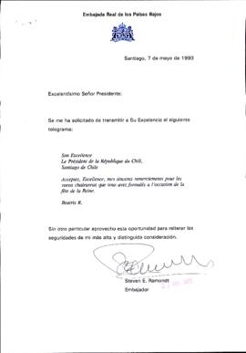 [Embajador remite telegrama]