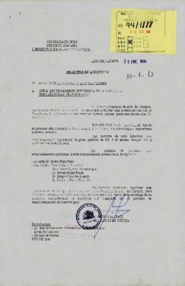 [Carta de solicitud de audiencia del Alcalde de Alto del Carmen]