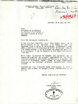 Carta con invitación Eucaristía de Acción de Gracias]. - Archivo  Patrimonial Universidad Alberto Hurtado