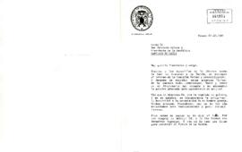 Carta desde el Arzobispado de Santiago, del sr. Cristián Precht Bañados, dirigida al Excmo. Sr. Don Patricio Aylwin A. Presidente de la República