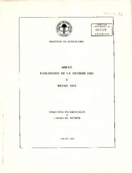 Anexo. Evaluacion de la gestion 1992 y metas 1993