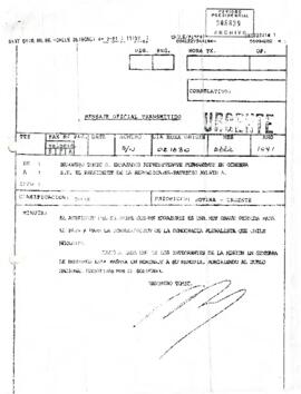 Mensaje oficial transmitido