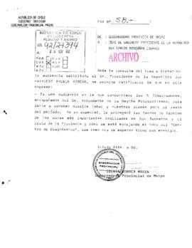 [Copia de fax Nº 58 de Gobernadora del Maipo, tema de audiencia]