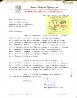 [Correspondencia de la Sociedad Chilena de Tradición, Familia y Propiedad al Presidente Patricio ...