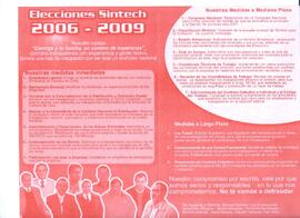 Elecciones SINTECH 2006 - 2009