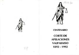 Centenario Corte de Apelaciones Valparaíso 1892-1992