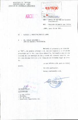 [Oficio Ord. N° 267/254 de Alcalde de Lampa, responde documento que se indica]
