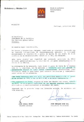 [Invitación de Molibdenos y Metales S.A., Molymet]