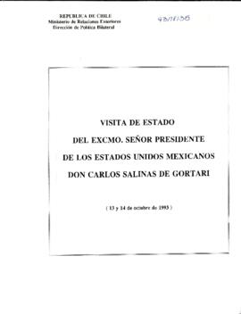 Visita de Estado del Excmo. señor Presidente de los Estados Unidos Mexicanos don Carlos Salinas de Gortari