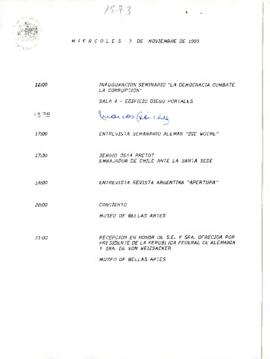Programa miércoles 3 de noviembre de 1993