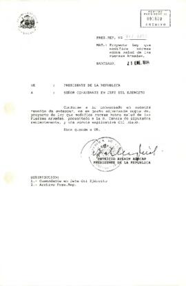 [Proyecto Ley que modifica normas sobre salud de las Fuerzas Armadas]