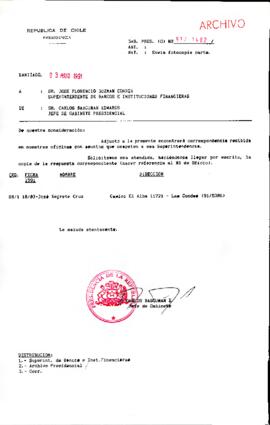 [Se remite fotocopia de correspondencia a Superintendente de Bancos e Instituciones Financieras]