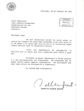 [Carta dirigida a Embajador de Chile en Estados Unidos]