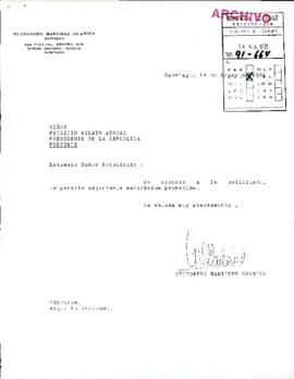 [Carta del Diputado Gutenberg Martínez referente a Reforma Constitucional sobre Municipios]