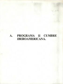 Programa II cumbre Iberoamericana