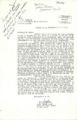 [Carta dirigida a Jefe de Gabinete informando sobre mala atención prestada por asistente social]