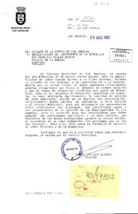 [Solicitud de audiencia del Alcalde de la municipalidad de Los Ángeles]