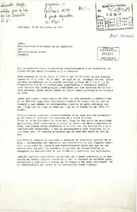 [Carta solicitando trabajo en el Consulado de Chile en Cuba]