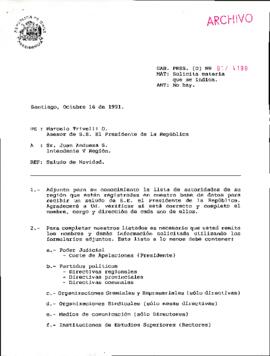 [Oficio del Asesor Presidencial dirigido al Intendente de la V Región, Sr. Juan Andueza, referent...