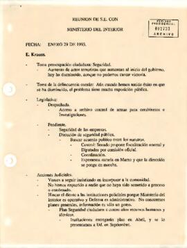 Reunión de S.E. con el Ministerio del Interior