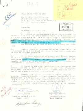 [Carta: petición entrevista a S.E El Presidente de la República,  del gremio de la Orquesta Sinfó...