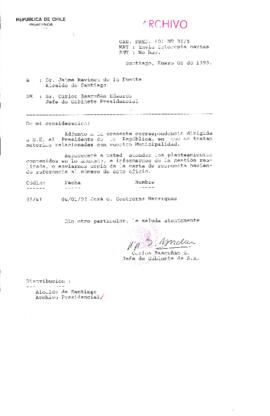 [Oficio Gab. Pres. Ord. N° 0005 de Jefe de Gabinete Presidencial, remite copia de cartas]