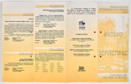 Folleto Programación Actividades Culturales 1999 - Agosto Septiembre, Corporación Cultural de Ñuñoa