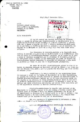 [Carta de Partido Comunista dirigida al Presidente expresando preocupación sobre Ex-Presidente de la República Democrática Alemana]