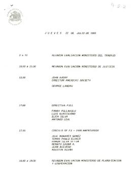 Programa Jueves 22 de Julio de 1993.