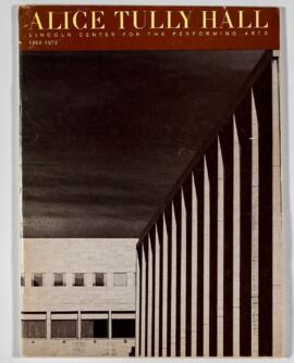 Revista : Alice Tully Hall - Lincoln Center for the Performing arts