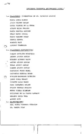 Invitados Ceremonia Aniversario Liceo