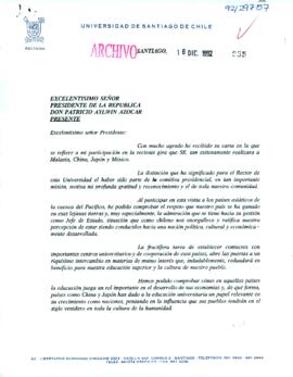 [Carta del rector de la Universidad de Santiago refiriéndose a su participación en la comitiva de...