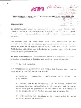["Antecedentes económicos y legales referidos a la gratificación"]