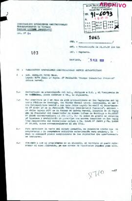 [Respuesta a presentación del 31-10-90]