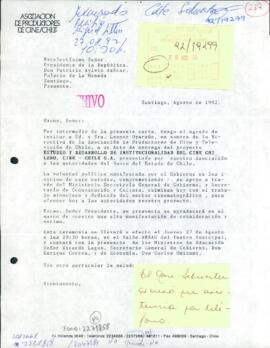 [Invitación a entrega de proyecto "Estudio y Desarrollo de Institucionalidad del Cine Chileno, Chile-Chile S.A]