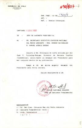 [De Carlos Bascuñan sobre revista Traffic ]