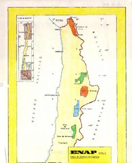 Mapa Norte y Sur del País [ENAP: Áreas de Contrato en Vigencia]