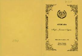 [Programa oficial del Banquete de honor del gobierno de Malasia al Presidente Patricio Aylwin y a la Primera Dama, Leonor Oyarzún]